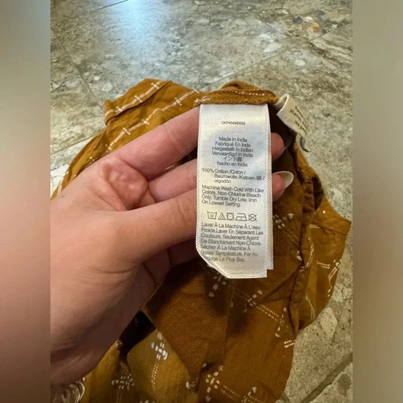 madewell lakeline popover top mustard yellow - Picture 5 of 5